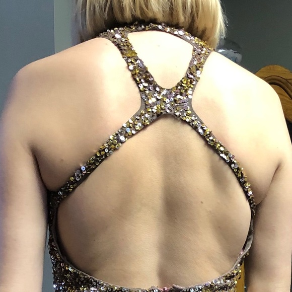 Stunning Rose gold Adrianna evening gown - Picture 3 of 7